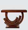 Warc Solid Wood Console Table in Teak Finish