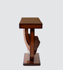 Warc Solid Wood Console Table in Teak Finish