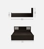 Ward King Size Bed in Dark Wenge Colour With Storage