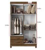 Ambar 4 Door Wardrobe in Cedar Finish