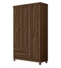 Ambar 4 Door Wardrobe in Cedar Finish