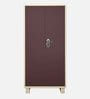 Wardrobe H Steel 2 Door Wardrobe in Textured Shell Wine Red Colour
