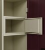 Wardrobe H Steel 2 Door Wardrobe in Textured Shell Wine Red Colour