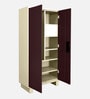 Wardrobe H Steel 2 Door Wardrobe in Textured Shell Wine Red Colour
