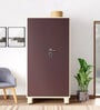 Wardrobe H Steel 2 Door Wardrobe in Textured Shell Wine Red Colour