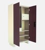 Wardrobe H1 Steel 2 Door Wardrobe in Shell Wine Red Colour