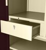 Wardrobe H1 Steel 2 Door Wardrobe in Shell Wine Red Colour