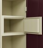Wardrobe H1 Steel 2 Door Wardrobe in Shell Wine Red Colour