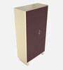 Wardrobe H1 Steel 2 Door Wardrobe in Shell Wine Red Colour