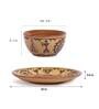 Warli 10 Pcs Mustard & Brown Ceramic Dinnerware Set
