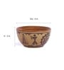 Warli 200ml Mustard & Brown Ceramic (Set of 4) Dinner Bowl