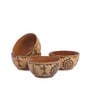 Warli 200ml Mustard & Brown Ceramic (Set of 4) Dinner Bowl