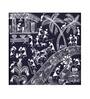 Warli Agriculture Tribal Dance  Black Wood & Metal (Set of 2) Painting