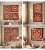Warli Aipan Folk Set of 4 Framed Posters