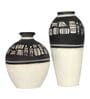 Warli Earthen (Set Of 2) Table Vase