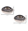 Warli Earthen Trista (Set Of 2) White Terracotta Table Vase