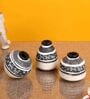 Warli Earthen Miniature (Set Of 3) Table Vase