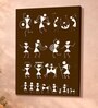 Warli Music Life Stretched Canvas Painting