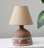 Warli Painting Rural Design Terracotta Base Table Lamp