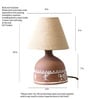 Warli Painting Rural Design Terracotta Base Table Lamp