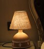 Warli Painting Rural Design Terracotta Base Table Lamp
