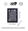 Warli Symphony  Black Wood and Canvas  Painting