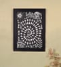 Warli Symphony  Black Wood and Canvas  Painting