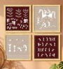 Warli Tribal Story Set of 4 Framed Posters