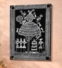 Warli Village Life Stretched Canvas Painting