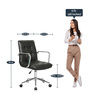 Warlick Medium Back Executive Chair In Black Colour