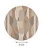 Beige Abstract Woolen 72 x 72 Inches Hand Tufted Rug