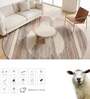 Beige Abstract Woolen 72 x 72 Inches Hand Tufted Rug
