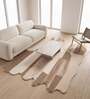 Beige Geometrical Woolen 60 x 96 Inches Hand Tufted Rug