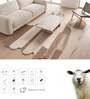 Beige Geometrical Woolen 60 x 96 Inches Hand Tufted Rug