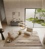 Beige Geometrical Woolen 72 x 108 Inches Hand Tufted Rug