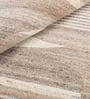 Beige Geometrical Woolen 72 x 108 Inches Hand Tufted Rug