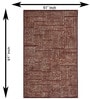 Warm Chocolate Geometric Wool And Cotton 8 X 5 Feet Hand Tufted Carpet