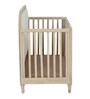 Warm Oat Collection Solid Wood Crib in Light Brown Colour with Headboard