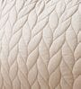 Cream 100% Cotton 300TC Solid Set of 2 Pillow Covers (Quilted)