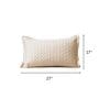 Cream 100% Cotton 300TC Solid Set of 2 Pillow Covers (Quilted)