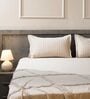 Cream 100% Cotton 300TC Solid Set of 2 Pillow Covers (Quilted)
