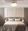 Cream 100% Cotton 300TC Solid Set of 2 Pillow Covers (Quilted)