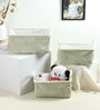 Warm Whirl Mint Green Basket Set Of 3