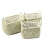 Warm Whirl Mint Green Basket Set Of 3