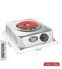 Warmex GC-1250 Electric G. Coil Hot Plate with Rotary Switch Round-1250 Watt Induction (Chrome)