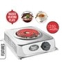 Warmex GC-1250 Electric G. Coil Hot Plate with Rotary Switch Round-1250 Watt Induction (Chrome)