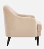 Warwick Velvet Fabric 1 Seater Sofa in Beige Colour