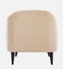 Warwick Velvet Fabric 1 Seater Sofa in Beige Colour