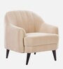 Warwick Velvet Fabric 1 Seater Sofa in Beige Colour