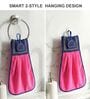Set Of 2 Pink 300 GSM Cotton Kitchen Hand Towels
